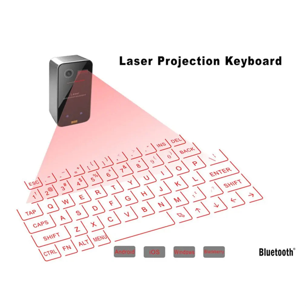 Portable Bluetooth Laser Keyboard – Virtual Projection Wireless Keyboard for Tablet, PC & Smartphone