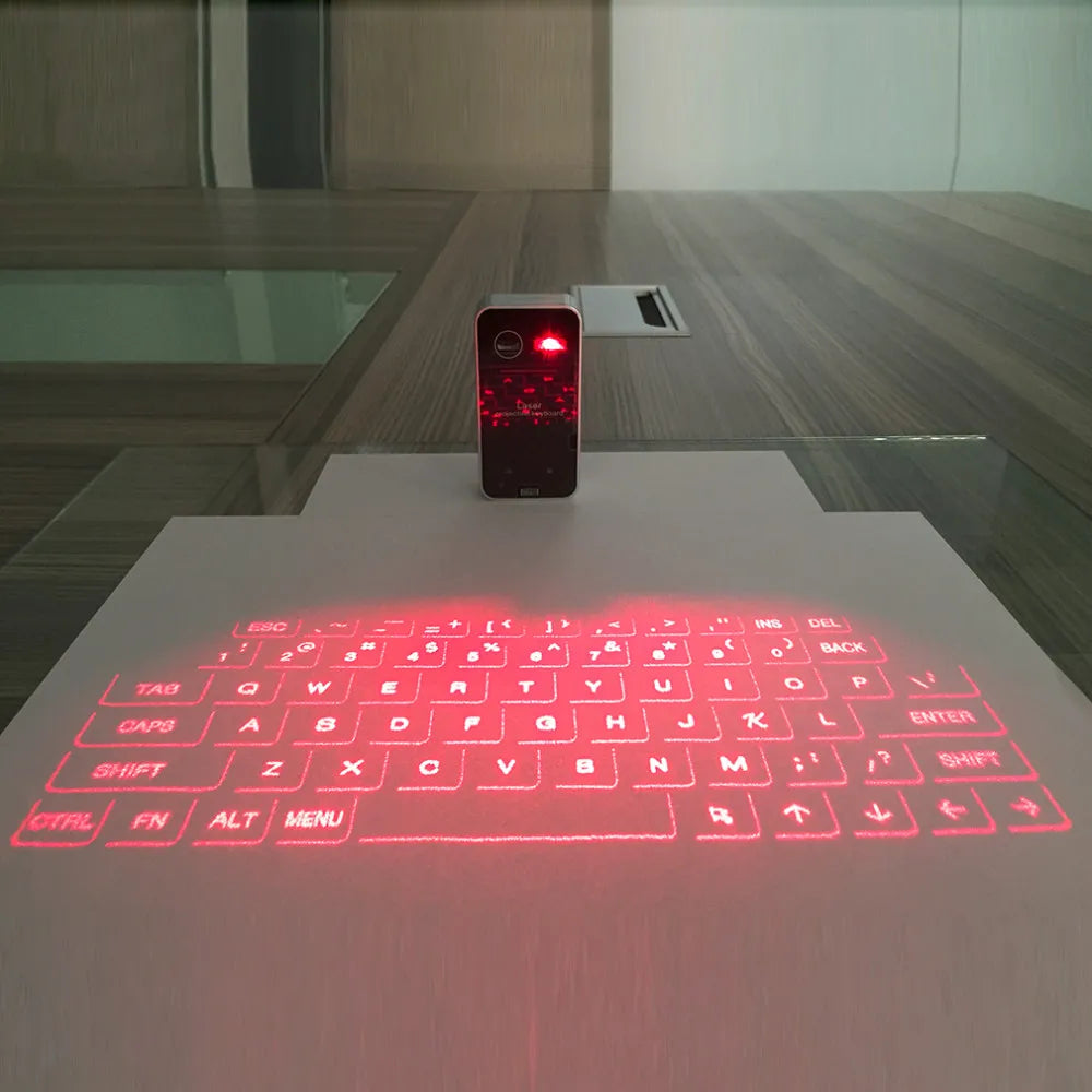 Portable Bluetooth Laser Keyboard – Virtual Projection Wireless Keyboard for Tablet, PC & Smartphone