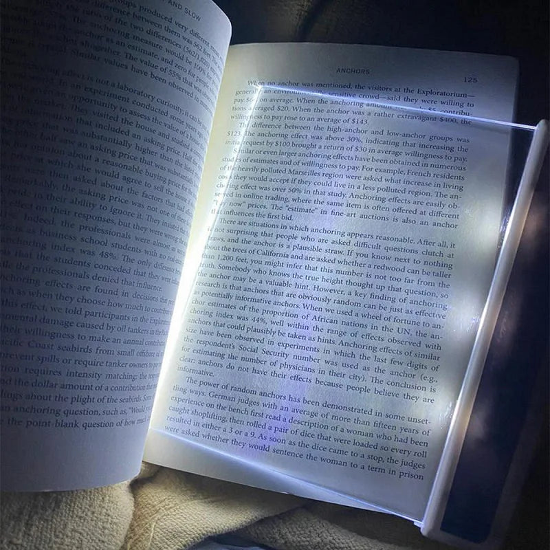 LED Flat Panel Book Light – Portable Eye-Caring Reading Lamp Bookmark