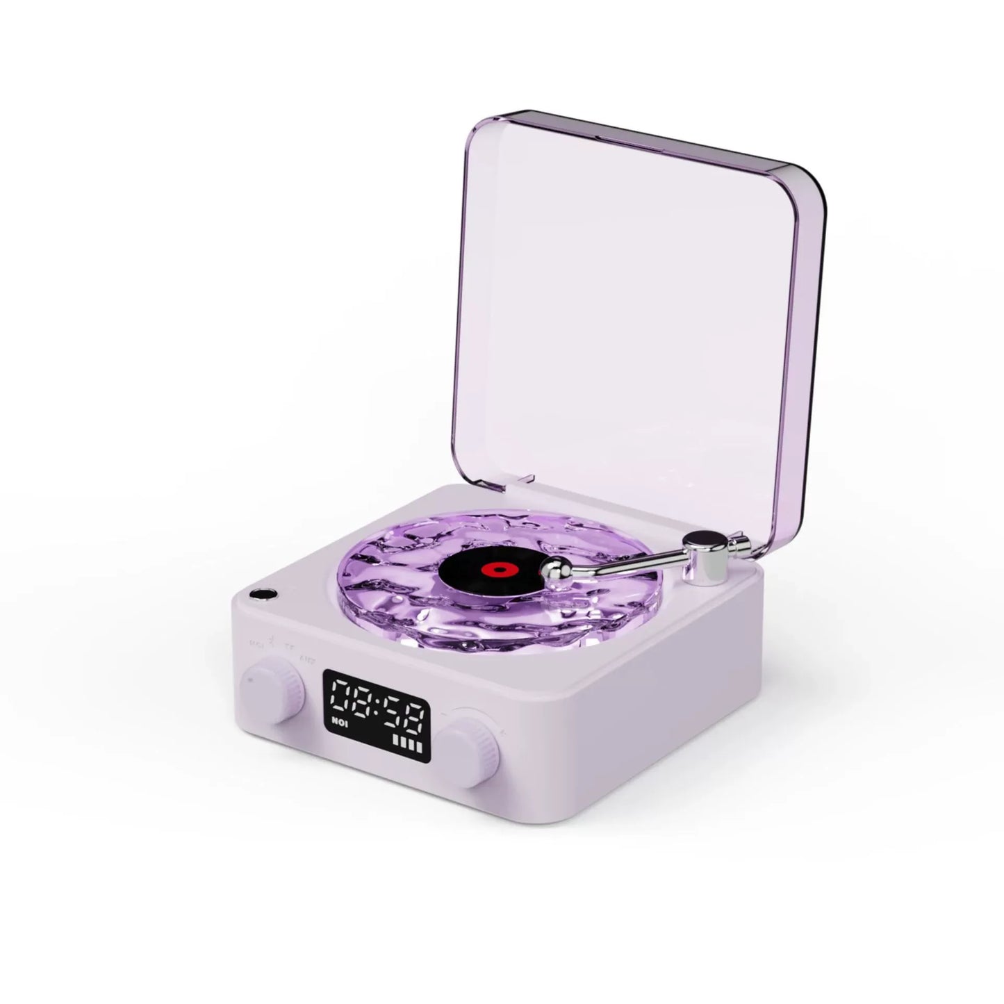 Retro Record Player Night Light with Bluetooth Speaker & White Noise – RGB Mood Lamp Sleep Aid