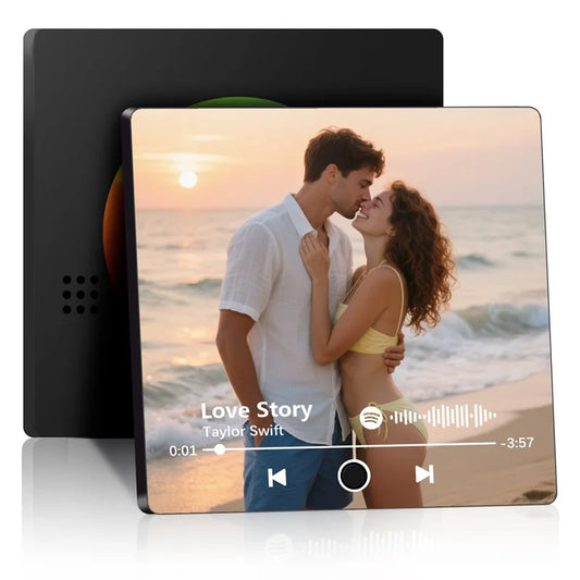 Custom Photo Music Fridge Magnet – Personalized Gift for Couples