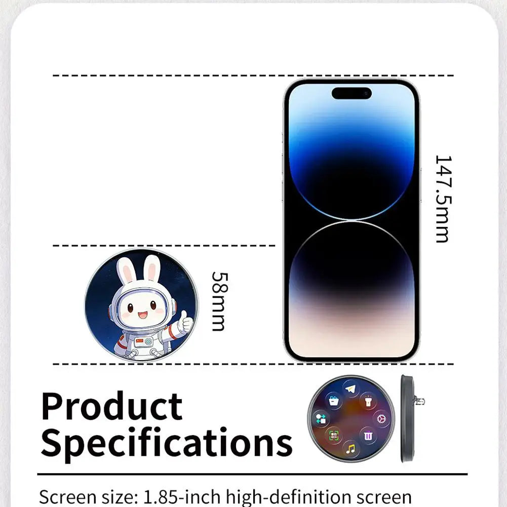 Dynamic Digital Display Badge – Anime LED Pin with Custom GIF Screen