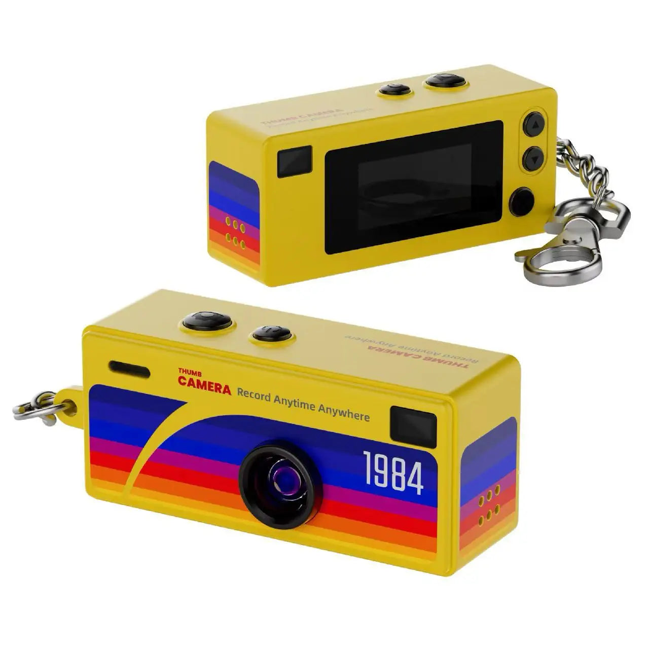 Magecam Mini Keychain Camera – 1080P HD Retro Camcorder with Screen & Memory Card Support