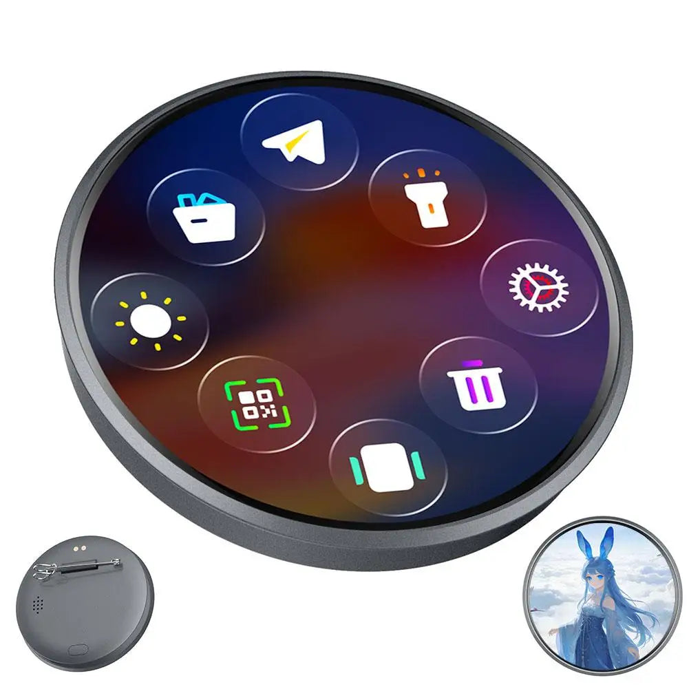 Dynamic Digital Display Badge – Anime LED Pin with Custom GIF Screen