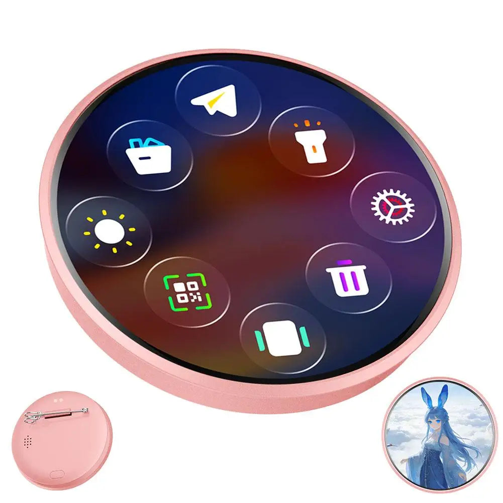 Dynamic Digital Display Badge – Anime LED Pin with Custom GIF Screen